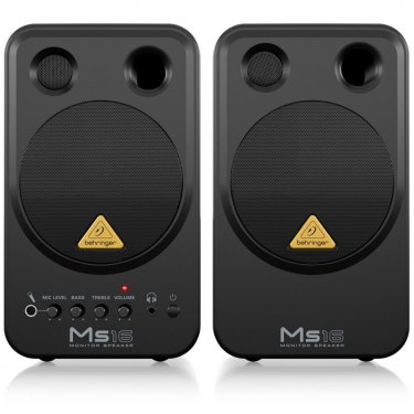 山东百灵达 Behringer MS16 4寸有源监听音箱 多媒体音箱 双路有源立体声音箱 有源音响 监听扬声器