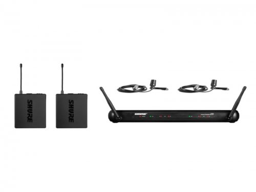 山东Shure 舒尔 SVX188/CVL 双领夹式话筒系统 胸麦 一拖二无线话筒