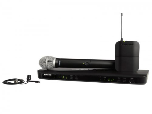 山东Shure 舒尔 BLX1288/CVL 无线麦克风  BLX1288/CVL 双通道无线领夹+手持话筒系统
