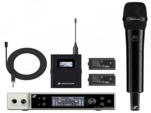 山东森海赛尔 EW-DX MKE2-835-S SET 一拖二无线麦克风 教学会议舞台演出直播无线话筒